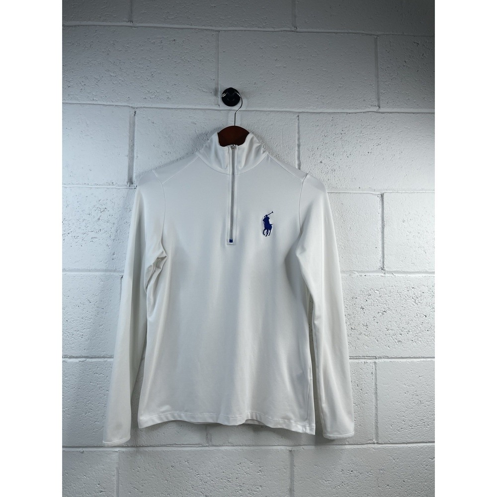 Polo Ralph Lauren Women's Golf Quarter‎  1/4 Zip Pullover Shirt Big Pony Teal M